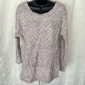 American Eagle Outfitters Lavender Wool Silk Blend Knit Sweater